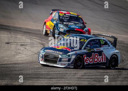 13 BAKKERUD Andreas (NOR) EKS Audi Sport Audi S1, Aktion, während der 2018 FIA World RX of USA vom 29. Bis 30. September in Austin - Foto Paulo Maria / DPPI Stockfoto