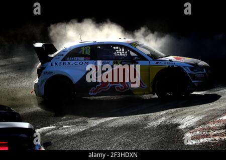 13 BAKKERUD Andreas (NOR) EKS Audi Sport Audi S1, Aktion, während der FIA World RX of Germany 2018 in Estering vom 13. Bis 14. oktober - Foto Paulo Maria / DPPI Stockfoto