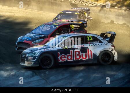 13 BAKKERUD Andreas (NOR) EKS Audi Sport Audi S1, Aktion, während der FIA World RX of Germany 2018 in Estering vom 13. Bis 14. oktober - Foto Paulo Maria / DPPI Stockfoto