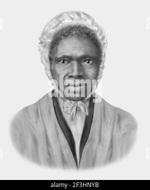 Sojourner Truth 1797-1883 amerikanische Abolitionistin für Frauenrechte Stockfoto