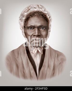 Sojourner Truth 1797-1883 amerikanische Abolitionistin für Frauenrechte Stockfoto