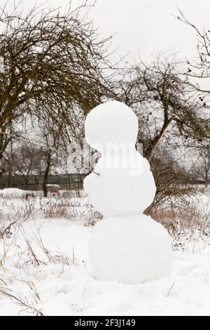 Großer Schneemann Stockfoto