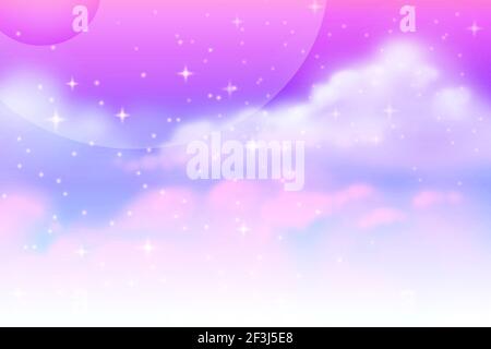 Verlauf Pastell Himmel Hintergrund Vektor-Illustration. Stock Vektor