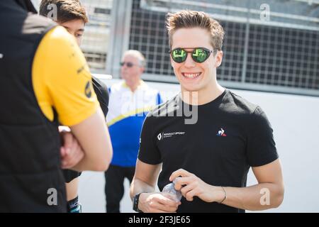 FENESTRAZ Sacha (FRA), Fahrer für Carlin in der FIA Europameisterschaft F3 und FR 2,0 Eurocup Renault Champion 2017, Portrait während, 2018 Eurocup Formula Renault 2,0, in Silverstone, Großbritannien, vom 18. Bis 20. Mai - Foto Antonin Vincent / DPPI Stockfoto