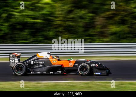 24 VOGEL Frank (gbr), FR 2,0 Eurocup Renault Team Tech 1 Rennen, Aktion beim Eurocup Formel Renault 2,0 Rennen 2018 in Hungaroring vom 31. august bis 2. september, in Ungarn - Foto Jean Michel Le MEUR / DPPI Stockfoto