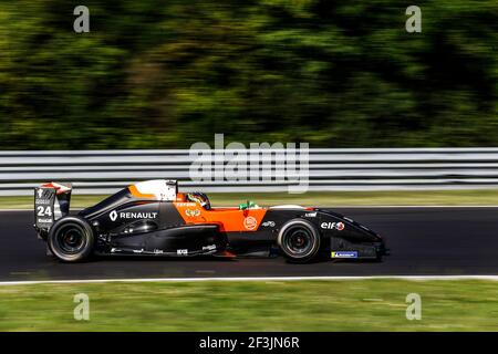 24 VOGEL Frank (gbr), FR 2,0 Eurocup Renault Team Tech 1 Rennen, Aktion beim Eurocup Formel Renault 2,0 Rennen 2018 in Hungaroring vom 31. august bis 2. september, in Ungarn - Foto Jean Michel Le MEUR / DPPI Stockfoto