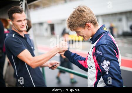 SARGEANT Logan (usa), FR 2,0 Eurocup Renault Team R-Ace GP, Portrait während des Eurocup Formel Renault 2,0 Rennens 2018 in Hungaroring vom 31. august bis 2. september, in Ungarn - Foto Antonin Vincent / DPPI Stockfoto