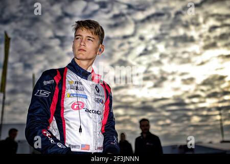 SARGEANT Logan (usa), FR 2,0 Eurocup Renault Team R-Ace GP, Portrait während des Eurocup Formel Renault 2,0 Rennens 2018 auf dem Nürburgring vom 14. Bis 16. september in Deutschland - Foto Jean Michel Le MEUR / DPPI Stockfoto