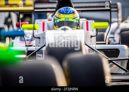 02 SARGEANT Logan (usa), FR 2,0 Eurocup Renault Team R-Ace GP, Aktion beim Eurocup Formel Renault 2,0 Rennen 2018 auf dem Nürburgring vom 14. Bis 16. september in Deutschland - Foto Frederic Le Floc'h / DPPI Stockfoto