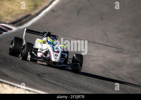 02 SARGEANT Logan (usa), FR 2,0 Eurocup Renault Team R-Ace GP, Aktion beim Eurocup Formel Renault 2,0 Rennen 2018 auf dem Nürburgring vom 14. Bis 16. september in Deutschland - Foto Frederic Le Floc'h / DPPI Stockfoto