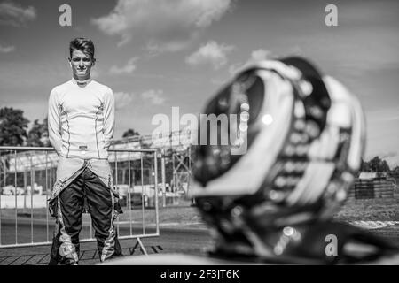 SARGEANT Logan (usa), FR 2,0 Eurocup Renault, Team R-Ace GP, Portrait beim Eurocup Formel Renault 2,0 Rennen 2018 in Hockenheim vom 21. Bis 23. september, in Deutschland - Foto Clement Luck / DPPI Stockfoto