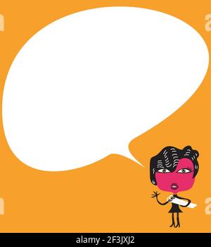 Illustration von lustigen Cartoon Frau Stock Vektor