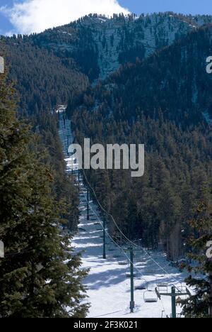 Las Vegas Ski and Snowboard Resort, Mt Charleston, in der Nähe von Las Vegas, Nevada, USA Stockfoto