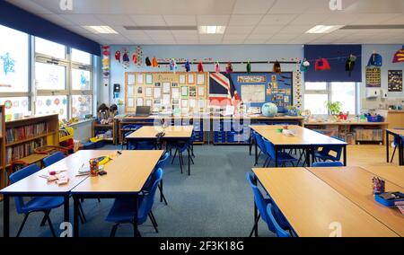 Mundella Primary School, Sheffield. Willmott Dixon hat eine neue Erweiterung für Mundella Primary School in Sheffield mit mehreren neuen classroo gebaut Stockfoto