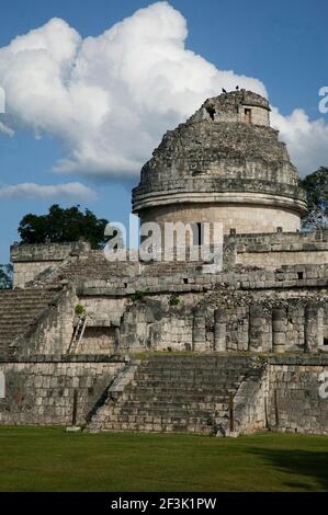 Observatorium, El Caracol, Ruinen, Chichen Itza, Mexiko. Stockfoto