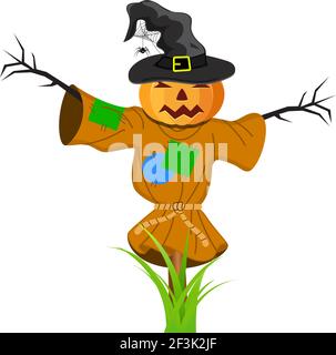 Cartoon Scarecrow Fantasy Charakter Stock Vektor