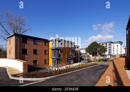 Birks Hall, University of Exeter, Exeter. Willmore Iles Architects haben eine große Entwicklung der Studentenunterkünfte an der University of Ex abgeschlossen Stockfoto