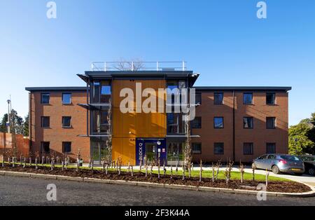 Birks Hall, University of Exeter, Exeter. Willmore Iles Architects haben eine große Entwicklung der Studentenunterkünfte an der University of Ex abgeschlossen Stockfoto