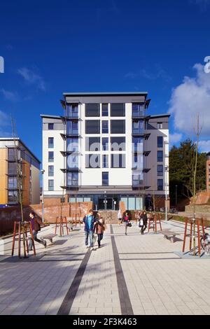 Birks Hall, University of Exeter, Exeter. Willmore Iles Architects haben eine große Entwicklung der Studentenunterkünfte an der University of Ex abgeschlossen Stockfoto