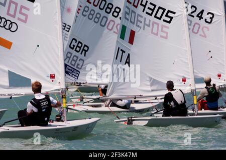 Laser Standard Men's U21 World & European Championships 2013 und Laser Radial Women's U21 World & European Championships 2013, Ungarn, Plattensee - 21/07/2013 - Foto Gabor TURCSI / DPPI - Stockfoto