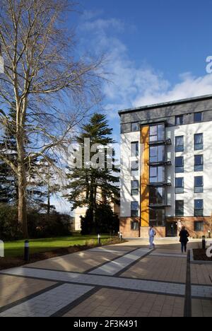 Birks Hall, University of Exeter, Exeter. Willmore Iles Architects haben eine große Entwicklung der Studentenunterkünfte an der University of Ex abgeschlossen Stockfoto