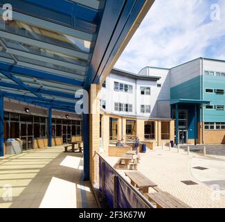 Canterbury College Campus Phase drei, Canterbury. Dritte Phase-Neubau des Canterbury College Campus. Stockfoto