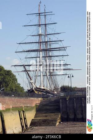 SEGELN - PATRIMONIAL - 16/05/2005 - GREENWICH (UK) - FOTO : WENDY JOHNSON / GARY BLAKE PHOTOMARINE / DPPI CLIPPER CUTTY SARK - SIE WURDE IN DER NACHT 20/05/2007 DURCH FEUER ZERSTÖRT - SIE WURDE AM 22/11/1869 GESTARTET Stockfoto