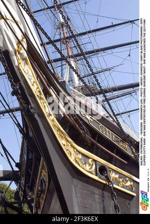 SEGELN - PATRIMONIAL - 16/05/2005 - GREENWICH (UK) - FOTO : WENDY JOHNSON / GARY BLAKE PHOTOMARINE / DPPI CLIPPER CUTTY SARK - SIE WURDE IN DER NACHT 20/05/2007 DURCH FEUER ZERSTÖRT - SIE WURDE AM 22/11/1869 GESTARTET Stockfoto