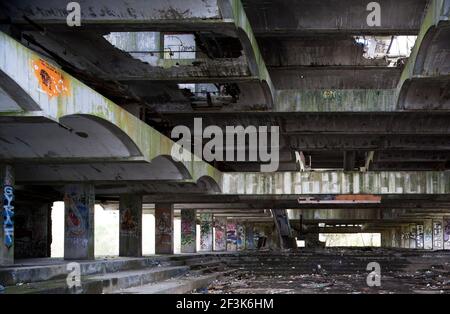 St. Peter's Seminary, Cardross. Klasse A aufgeführt. Architekten - Gillespie, Kidd & Coia (Andy McMillan & ISI Metzstein). Abgeschlossen 1966.Geschlossen 1980. Stockfoto