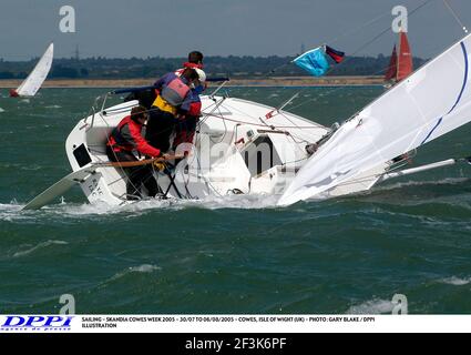 SEGELN - SKANDIA COWES WOCHE 2005 - 30/07 BIS 06/08/2005 - COWES, ISLE OF WIGHT (UK) - FOTO : GARY BLAKE / DPPI ILLUSTRATION Stockfoto