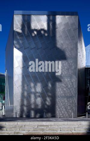 Außenansicht der Lowery Gallery, Salford Quays, Großbritannien Stockfoto