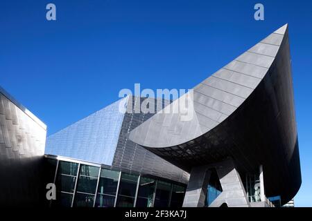 Außenansicht der Lowery Gallery, Salford Quays, Großbritannien Stockfoto