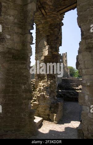 Die Ruinen des 14th. Jahrhunderts Farleigh Hungerford Castle, Somerset, England Stockfoto