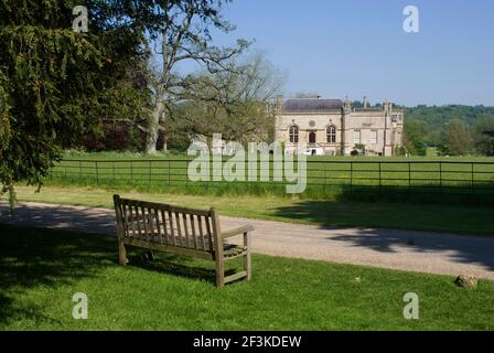 Das Gelände der Lacock Abbey, einst Heimat von William Fox Talbot of Photography Fame, Wiltshire, England Stockfoto