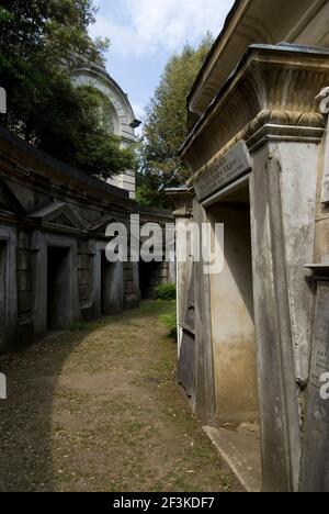 Egyptian Avenue, Highgate Cemetery West, Highgate, London, N6, England, KEINE Stockfoto