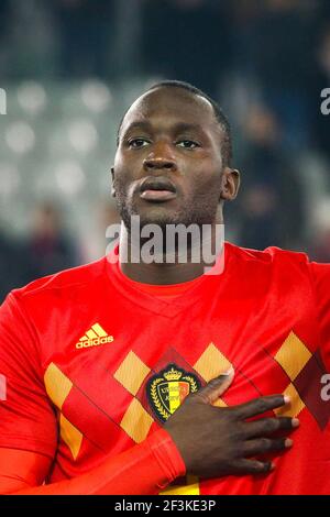 Der Belgier Romelu Lukaku während des Freundschaftsspiels zwischen Belgien und Japan am 14. November 2017 im Jan Breydel Stadion in Brügge, Belgien - Foto Geoffroy Van der Hasselt / DPPI Stockfoto