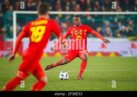 Der Belgier Christian Kabasele während des Freundschaftsspiels zwischen Belgien und Japan am 14. November 2017 im Jan Breydel Stadion in Brügge, Belgien - Foto Geoffroy Van der Hasselt / DPPI Stockfoto