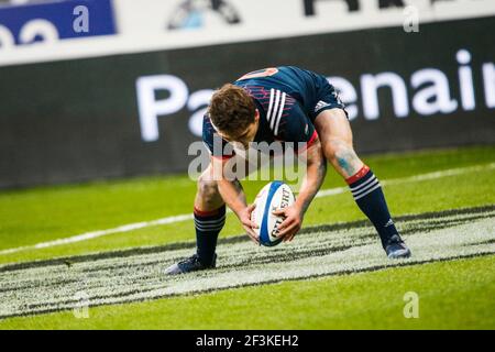 Frankreichs Fly-half Anthony Belleau während des Herbst-Test-Rugby-Union-Spiels 2017 zwischen Frankreich und Südafrika am 18. November 2017 im Stade de France in Saint-Denis, Frankreich - Foto Geoffroy Van der Hasselt / DPPI Stockfoto