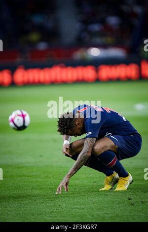 PSG Neymar während der französischen Meisterschaft L1 Fußballspiel zwischen Paris Saint-Germain (PSG) und Caen am 12th. August 2018 im Parc des Princes, Paris, Frankreich - Foto Geoffroy Van der Hasselt / DPPI Stockfoto