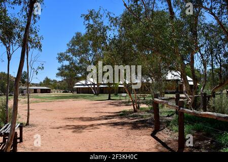 Australien, NT, historische Telegrafenstation in Alice Springs Stockfoto