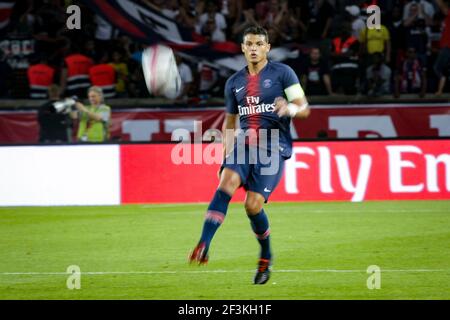 PSG Thiago Silva während der französischen Meisterschaft L1 Fußballspiel zwischen Paris Saint-Germain (PSG) und Caen am 12th. August 2018 im Parc des Princes, Paris, Frankreich - Foto Geoffroy Van der Hasselt / DPPI Stockfoto