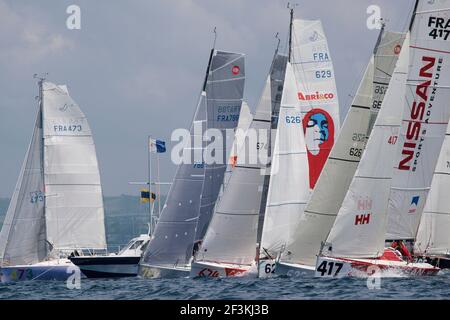 SEGELN - MINI FASTNET 2010 - DOUARNENEZ (FRA) - FOTO : GILDAS HEMON / DPPIILLUSTRATION START Stockfoto