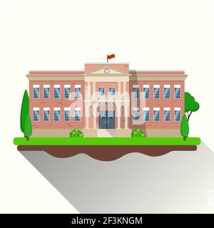 Modernes Schulgebäude, Stock Vektor