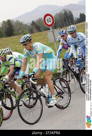 RADFAHREN - TOUR DE ROMANDIE 2007 - CHARMEY (SUI) - 01 BIS 06/05/2007 - ETAPPE 3 - MOUDON > CHARMEY FOTO: GERARD BERTHOUD / DPPI STEVE MORABITO / ASTANA Stockfoto