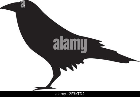 Lustige schwarze Krähenvektor Illustration Stock Vektor