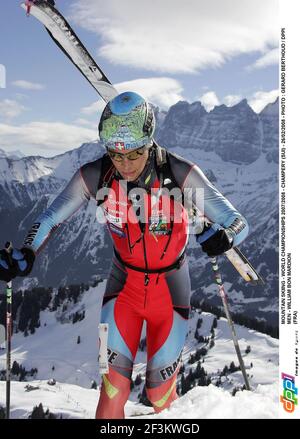 BERGSKI - WELTMEISTERSCHAFT 2007/2008 - CHAMPERY (SUI) - 26/02/2008 - FOTO : GERARD BERTHOUD / DPPIMEN - WILLIAM BON MARDION (FRA) Stockfoto