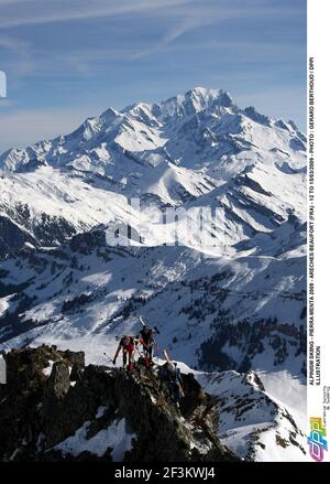 ALPINISMUS SKIFAHREN - PIERRA MENTA 2009 - ARECHES BEAUFORT (FRA) - 12 BIS 15/03/2009 - FOTO : GERARD BERTHOUD / DPPI ILLUSTRATION Stockfoto