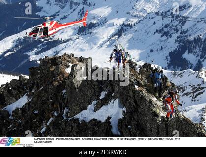 ALPINISMUS SKIFAHREN - PIERRA MENTA 2009 - ARECHES BEAUFORT (FRA) - 12 BIS 15/03/2009 - FOTO : GERARD BERTHOUD / DPPI ILLUSTRATION Stockfoto