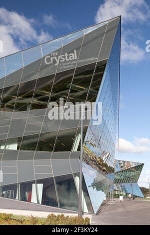 The Crystal, Siemens Sustainable Cities Initiative, Royal Victoria Docks, Newham, London, England, VEREINIGTES KÖNIGREICH Stockfoto