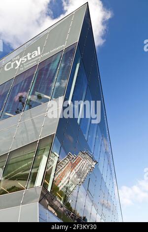 Reflections in the Crystal, Siemens Sustainable Cities Initiative, Royal Victoria Docks, Newham, London, England, VEREINIGTES KÖNIGREICH Stockfoto